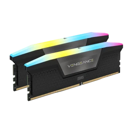 رم DDR5 کورسیر 48 گیگابایت VENGEANCE RGB BLACK 6000Mhz CL30 دو کاناله