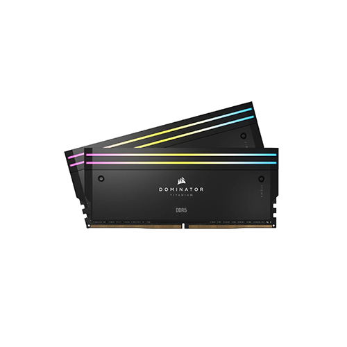 رم DDR5 کورسیر 32 گیگابایت مدل DOMINATOR TITANIUM Black 6600Mhz CL32 دو کاناله