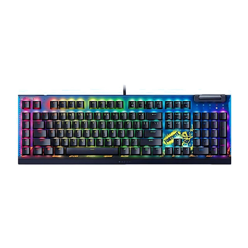 کیبورد ریزر مدل blackwidow V4 X yellow swtich fortnite edition
